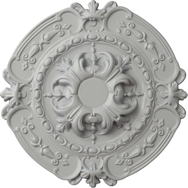 Ekena Millwork Southampton Ceiling Medallion (Fits Canopies up to 2 3/4"), Hand-Painted Frost, 16 3/8"OD x 1 3/4"P CM17SOFRF - main
